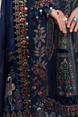 3 PC - EMBROIDERED DHANAK SUIT-HH55