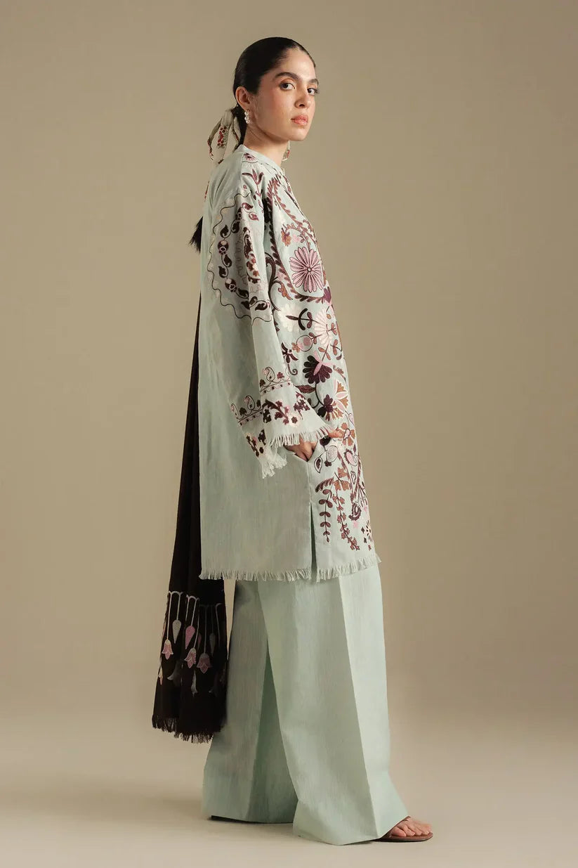 Dhanak Heavy Embroidered 3PC Suit