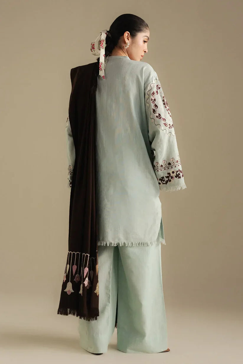 Dhanak Heavy Embroidered 3PC Suit