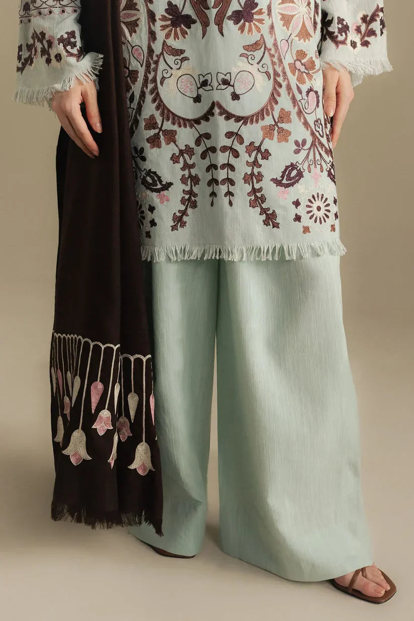 Dhanak Heavy Embroidered 3PC Suit