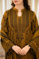 3 PC - EMBROIDERED DHANAK SUIT-HH54