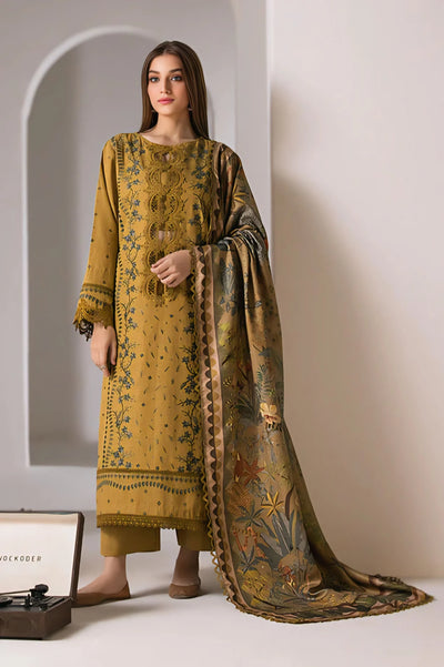 3PC EMBROIDERED DHANAK - HH614