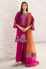 3 PC - EMBROIDERED DHANAK SUIT-HH19