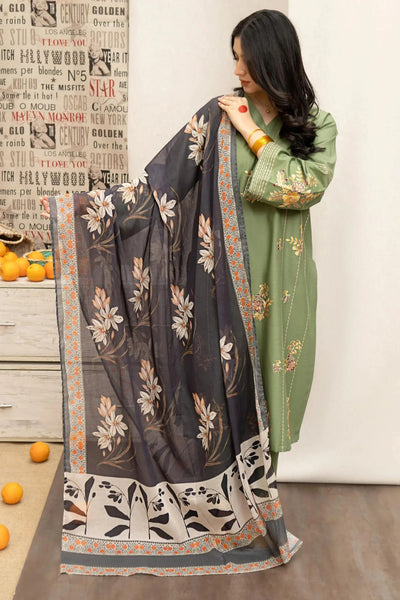 3PC EMBROIDERED COTTON SUIT - HH601