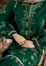 3PC Unstitched Dhanak Embroidered Shirt with Whool Printed Shawl and Trouser-HA47