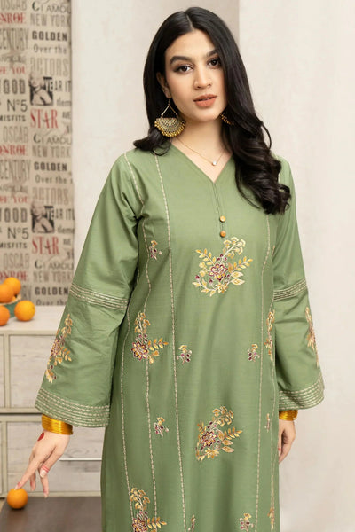 3PC EMBROIDERED COTTON SUIT - HH601