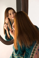 3 PC - EMBROIDERED DHANAK SUIT-HH40