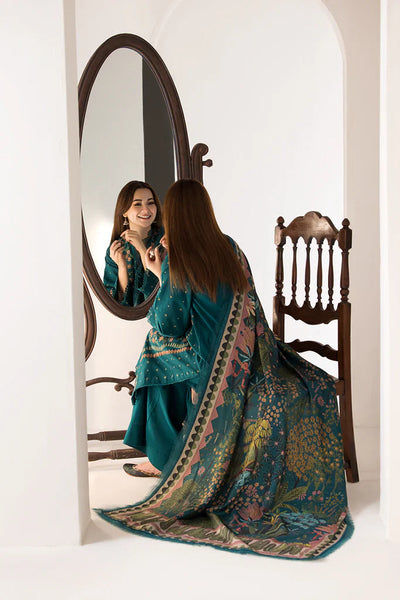 3PC EMBROIDED DHANAK - HH119