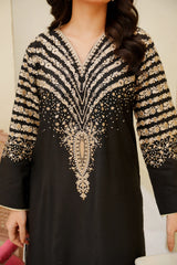 3 PC - EMBROIDERED DHANAK SUIT-HH56
