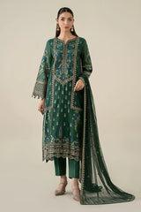 3 PC - EMBROIDERED DHANAK SUIT-HH57