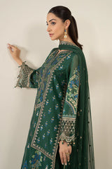 3 PC - EMBROIDERED DHANAK SUIT-HH57