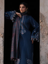 NooRiyat  3PC dhanak  embriodary whool shawl