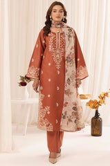3 PIECE-EMBROIDERED DHANAK SUIT - HH612