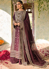 3 PC - EMBROIDERED DHANAK SUIT-HH59