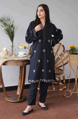 3PC Unstitched Dhanak Embroidered Shirt with Whool Shawl and Trouser-HA9