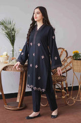 3PC Unstitched Dhanak Embroidered Shirt with Whool Shawl and Trouser-HA9