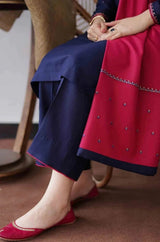 3PC Unstitched Dhanak Embroidered Shirt with Whool Shawl and Trouser-HA11