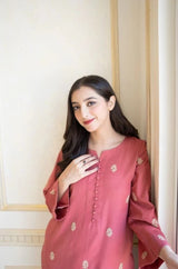 3PC Unstitched Dhanak Embroidered Shirt with Whool Shawl and Trouser-HA14