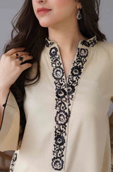 3PC Unstitched Dhanak Embroidered Shirt with Whool Shawl and Trouser-HA16