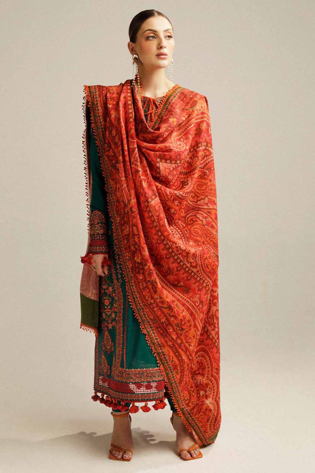 HUSSAIN REHAR - Premium Lawn 3PC Suit - RR3022