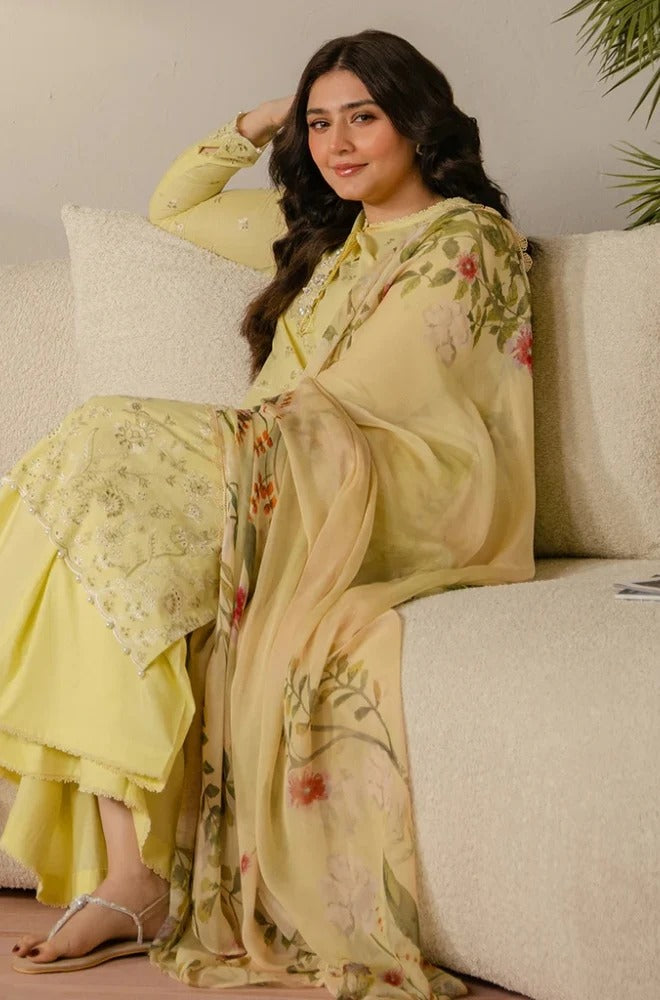 CROSS STITCH Premium Cotton Unstitched 3Pc Suit - RR3043