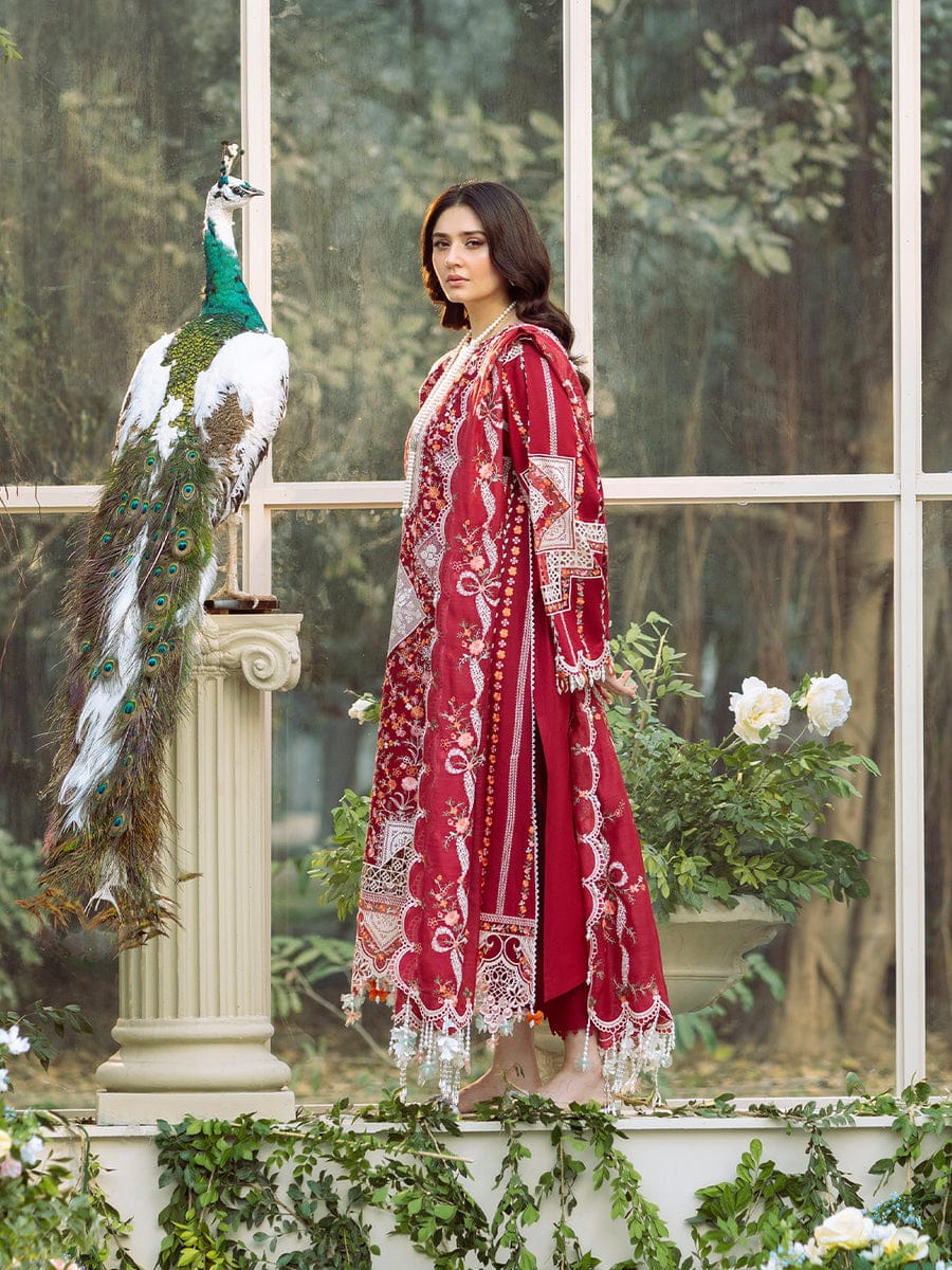 BIN ILYAS Premium Lawn Unstitched 3Pc Suit - RR3048