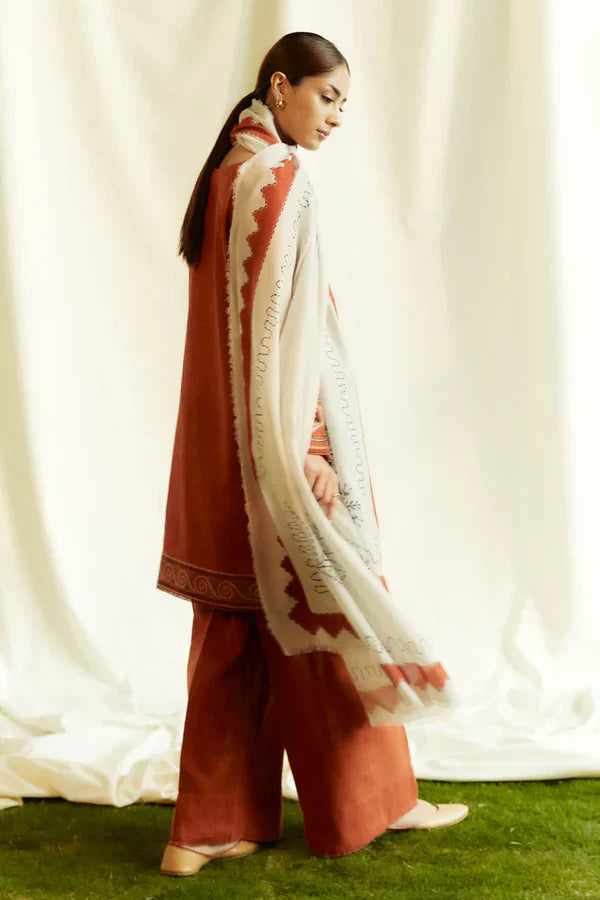 3 PC EMBROIDERED LAWN - BG594