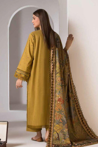 3PC EMBROIDERED DHANAK - HH614