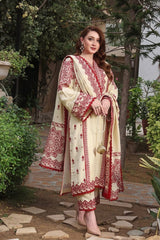 3PC Unstitched Dhanak Embroidered Shirt with Whool Embroidered Shawl and Trouser-HA35