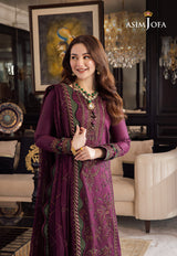 3PC Unstitched Dhanak Embroidered Shirt with Whool Emb Shawl and Trouser-HA33