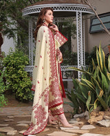 3PC Unstitched Dhanak Embroidered Shirt with Whool Embroidered Shawl and Trouser-HA35